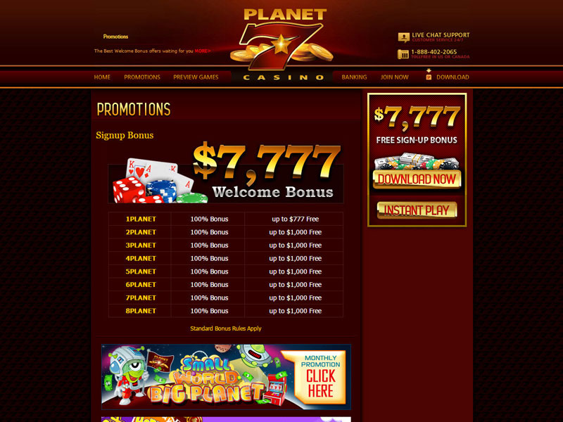 planet 7 casino phone number